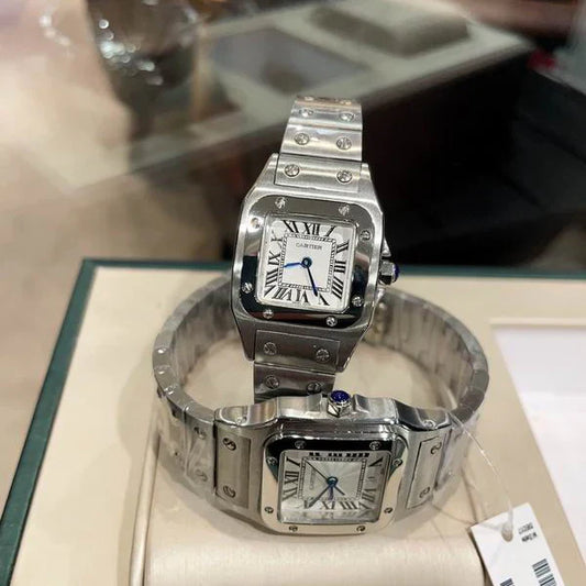 Square Case Steel Watch