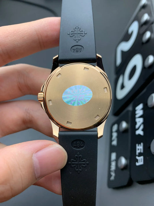 Rose Gold Diamond Bezel Sport Watch 38 mm