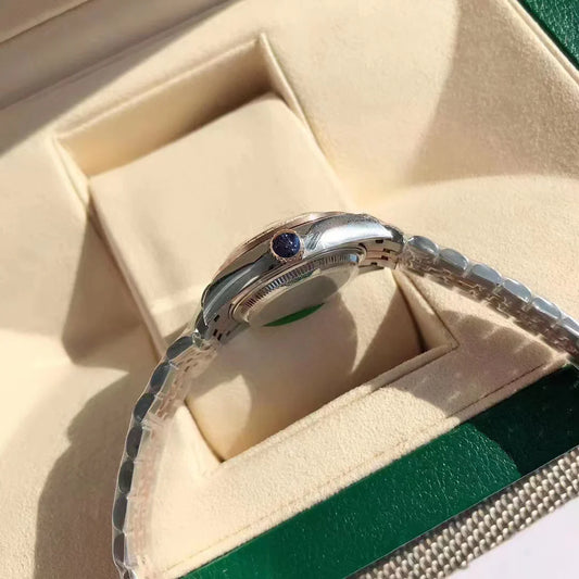 Two-Tone Rose Dial Watch