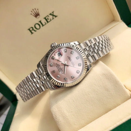Luxury Rose Dial Automatic Watch